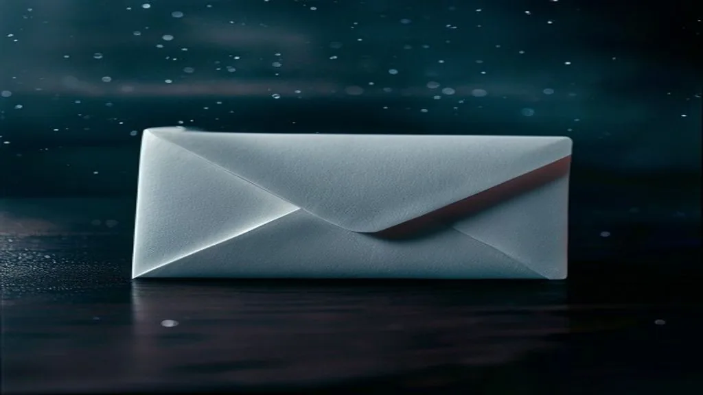 A single sheet of unmarked white paper resting on a matte dark grey desk, lit by a soft directional light from the upper left
